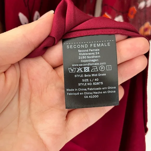 Second Female Anthropologie Silk Mix Maxi Dress Size L - Picture 6 of 13